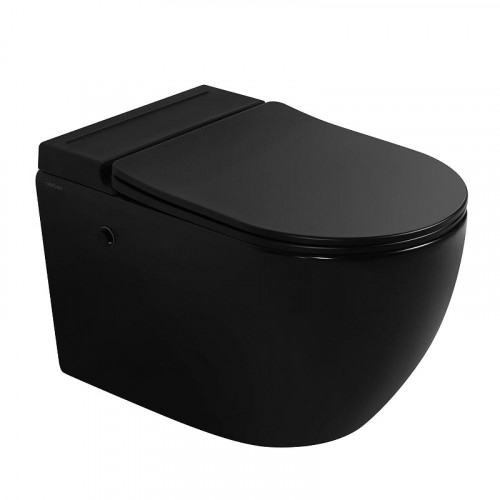 Комплект унитаза с инсталляцией Abber Bequem AC1108PMB-AC0101P цвет Черный матовый с сиденьем Микролифт
