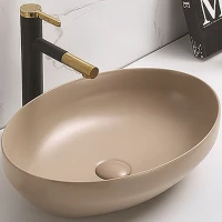 Раковина-чаша CeramaLux 50 78590MC Капучино матовый фаянс накладная