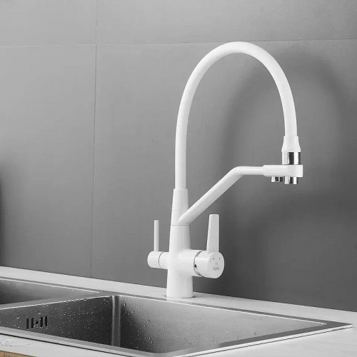 Смеситель для кухни Rose R558C цвет Белый