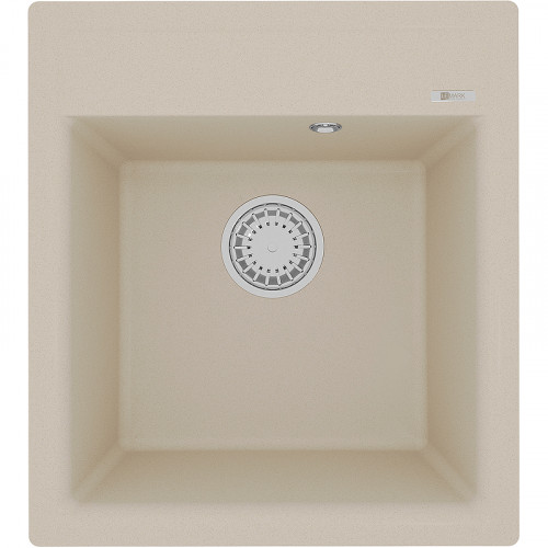 Кухонная мойка Lemark Hanka 450 9910008 Бежевая искусственный камень (литьевой мрамор) встраиваемый