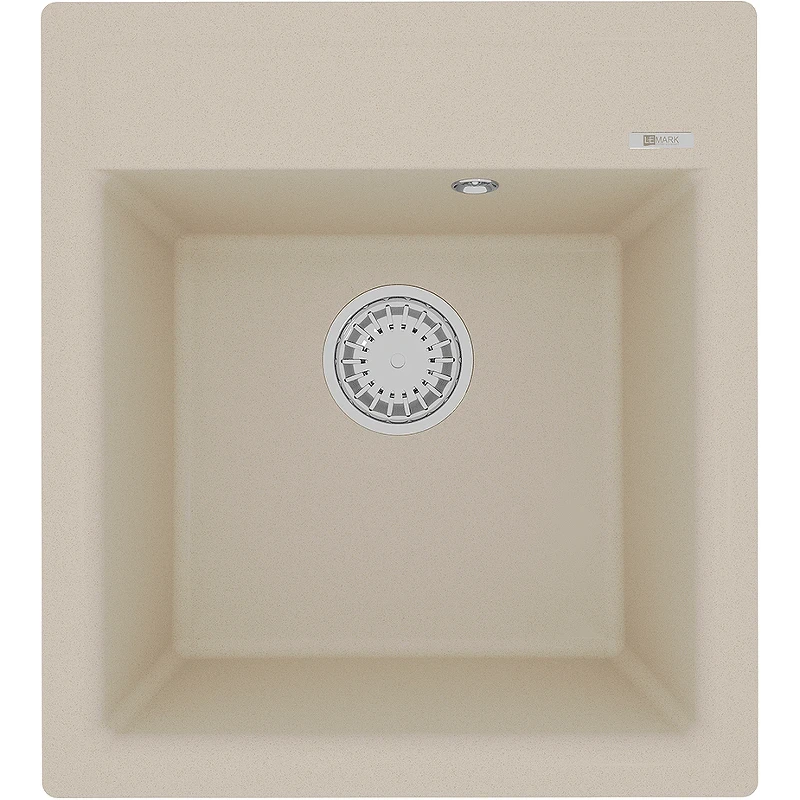 Кухонная мойка Lemark Hanka 450 9910008 Бежевая искусственный камень (литьевой мрамор) встраиваемый