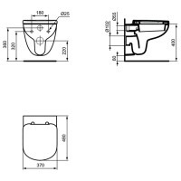 Унитаз Ideal Standard Tempo T328801+T679901 подвесной с сиденьем Микролифт фарфор подвесной
