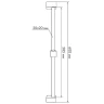 Душевая штанга Melodia della vita Square MKP25005BL Хром