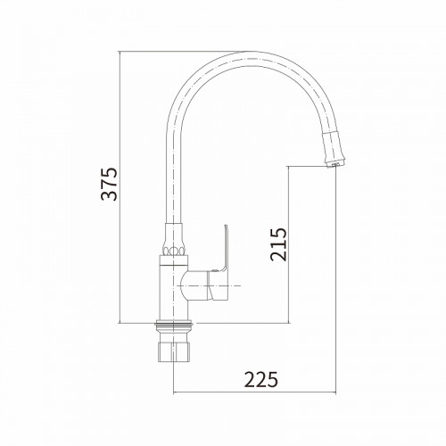 Смеситель для кухни Fashun A4082-7 цвет Черный