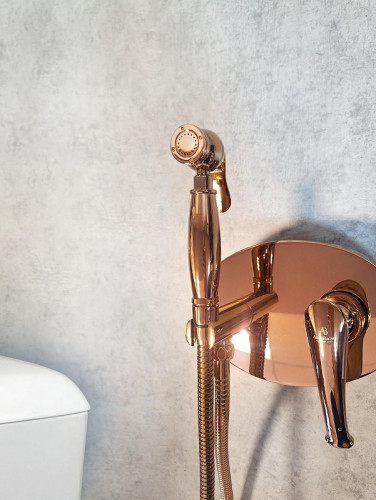 Гигиенический душ со смесителем AltroBagno Beatrice 060114 ROr цвет Розовое золото