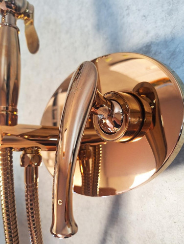 Гигиенический душ со смесителем AltroBagno Beatrice 060114 ROr цвет Розовое золото