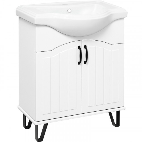 Тумба под раковину Runo Марсель 65 00-00001200 Белая МДФ / ЛДСП