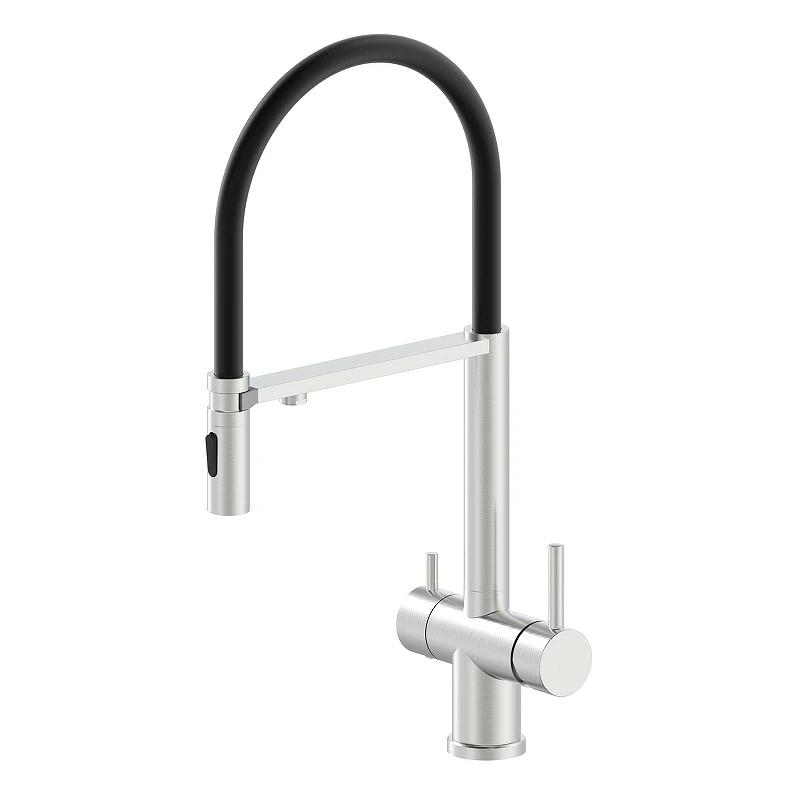 Смеситель для кухни Oliveeka K OL-458009-BN цвет Никель матовый