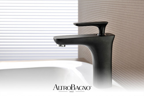 Смеситель для раковины AltroBagno Aperto 0120 NeOp цвет Черный матовый