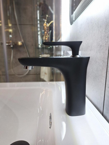Смеситель для раковины AltroBagno Aperto 0120 NeOp цвет Черный матовый