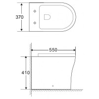 Унитаз BelBagno Ancona BB1224CBR-P приставной без сиденья фаянс приставной