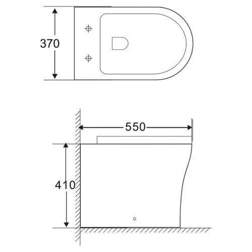 Унитаз BelBagno Ancona BB1224CBR-P приставной без сиденья фаянс приставной