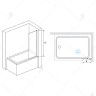 Шторка на ванну RGW Screens SC-056B 50x150 351105650-14 профиль Черный стекло прозрачное