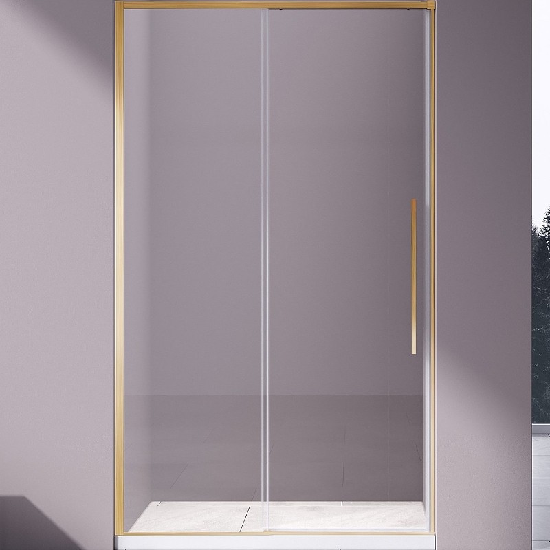Душевая дверь Vincea Slim-N 120 VDS-4SN120CLG профиль Брашированное золото стекло прозрачное