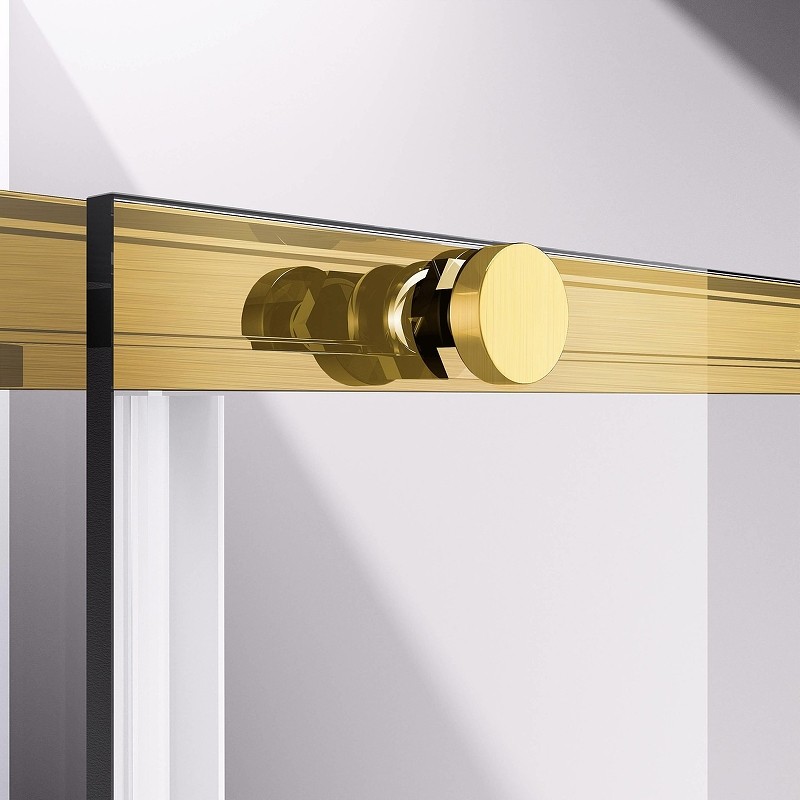 Душевая дверь Vincea Slim-N 120 VDS-4SN120CLG профиль Брашированное золото стекло прозрачное