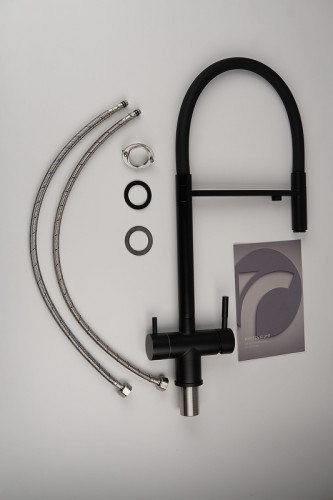 Смеситель для кухни Knotlor Infinity SS-16/BL цвет Черный матовый