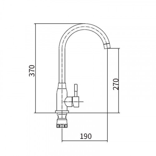 Смеситель для кухни Fashun A54009-B цвет Сатин