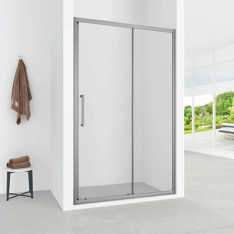 Душевая дверь Loranto 140 CS-AB03GG-140 профиль Серый матовый стекло прозрачное