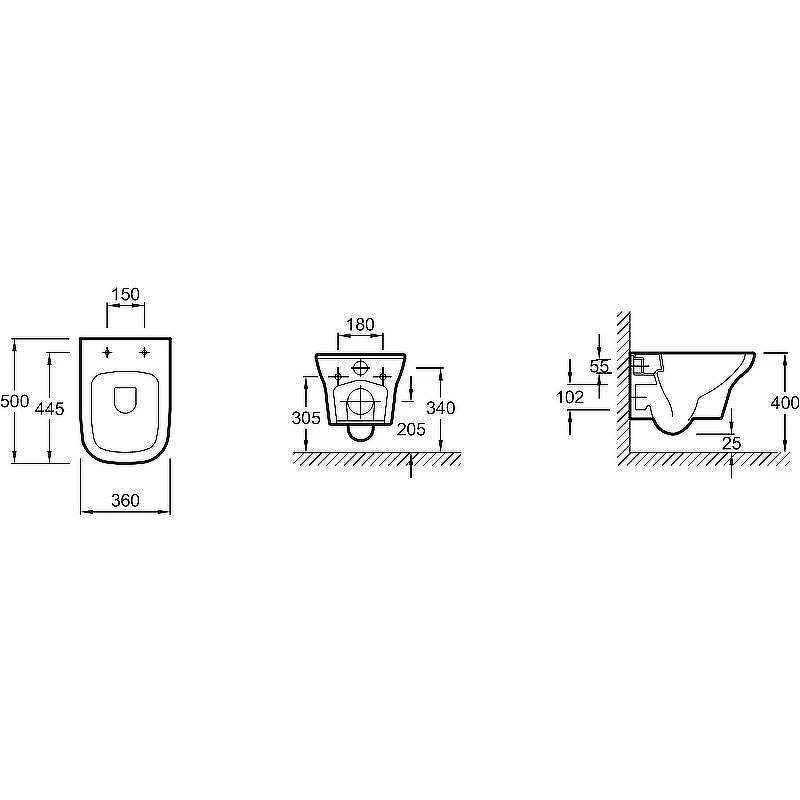 Унитаз с инсталляцией Jacob Delafon Vox EDM102-00+E20142-00 + Grohe Rapid SL 38772001 с сиденьем Микролифт и клавишей смыва Хром