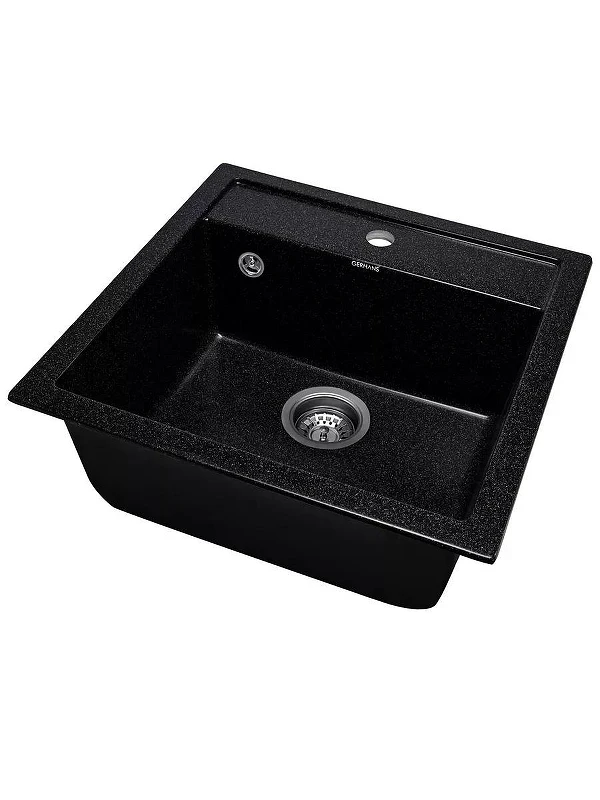 Кухонная мойка Gerhans 50 A11-22/311-11-24/W4998-4-22 со смесителем цвет Черный