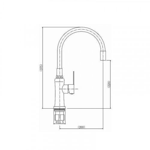Смеситель для кухни Fashun A54801-12 цвет Сатин Серый