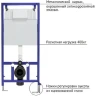 Унитаз с инсталляцией BelBagno Uno-Tor BB5177CH-TOR/SC + Berges Novum D5 040235 с сиденьем Микролифт и Черной матовой клавишей смыва