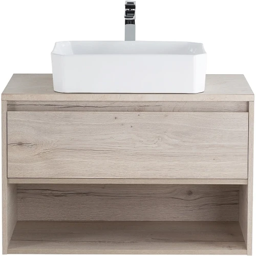 Тумба под раковину BelBagno Kraft 80 KRAFT-800-1C-SO-RGB подвесная Rovere Galifax Bianco МДФ / ЛДСП