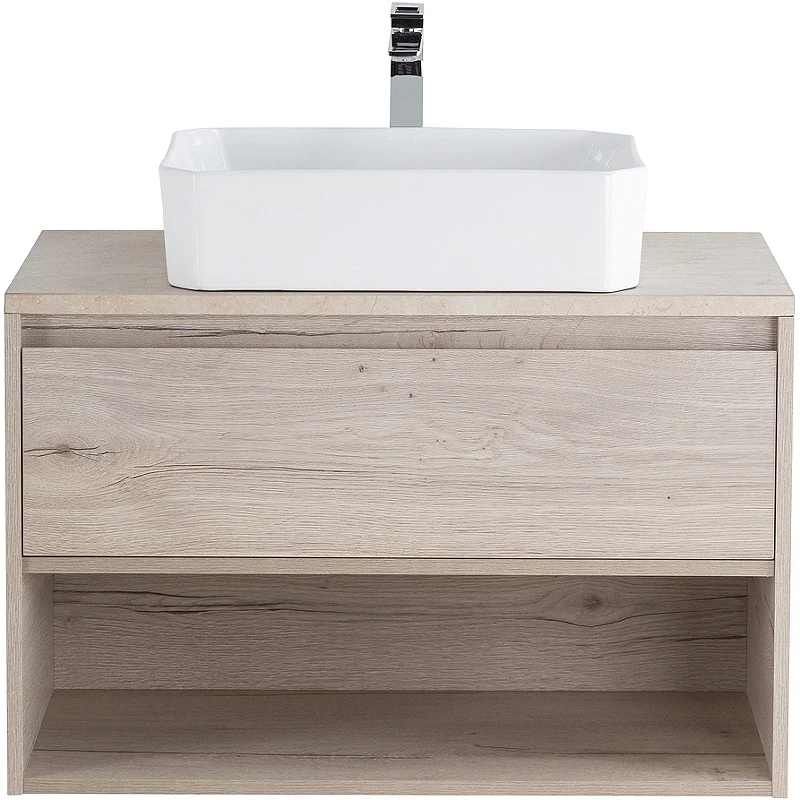 Тумба под раковину BelBagno Kraft 80 KRAFT-800-1C-SO-RGB подвесная Rovere Galifax Bianco МДФ / ЛДСП