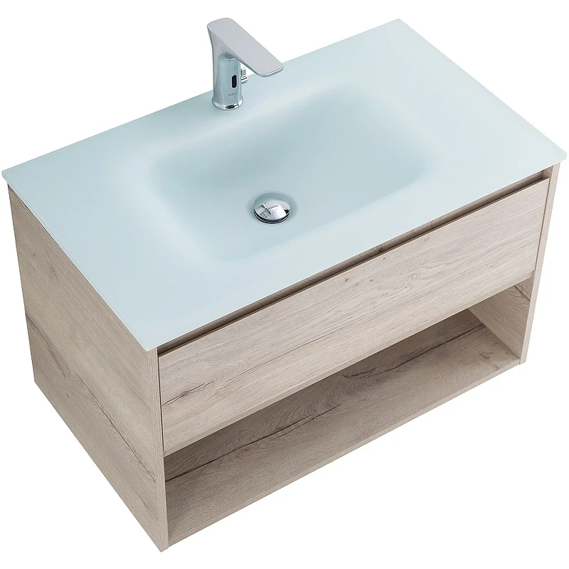 Тумба под раковину BelBagno Kraft 80 KRAFT-800-1C-SO-RGB подвесная Rovere Galifax Bianco МДФ / ЛДСП