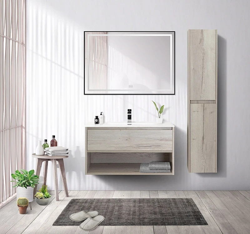 Тумба под раковину BelBagno Kraft 80 KRAFT-800-1C-SO-RGB подвесная Rovere Galifax Bianco МДФ / ЛДСП