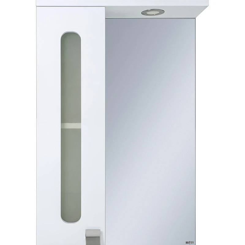 Зеркало со шкафом Misty Урал 50 L Э-Ура-04050-021Л с подсветкой Белое