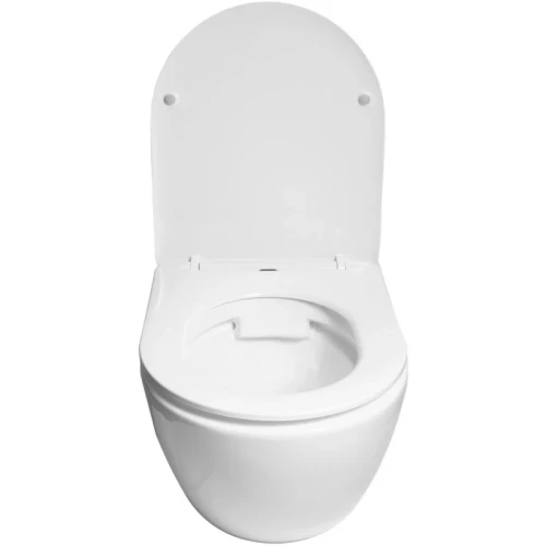 Комплект унитаза SantiLine SL-5005 с инсталляцией Tece Profil 9400412 с сиденьем Микролифт и клавишей смыва Хром глянцевый фаянс подвесной