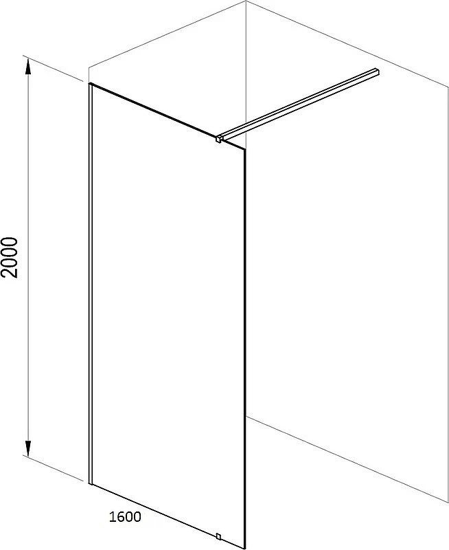 Душевая перегородка Ravak Walk-In Wall 160 GW9WS0C00Z1 профиль Хром стекло Transparent