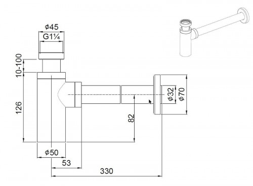 Сифон для раковины Allen Brau Priority 5.31025-MG цвет Графит браш