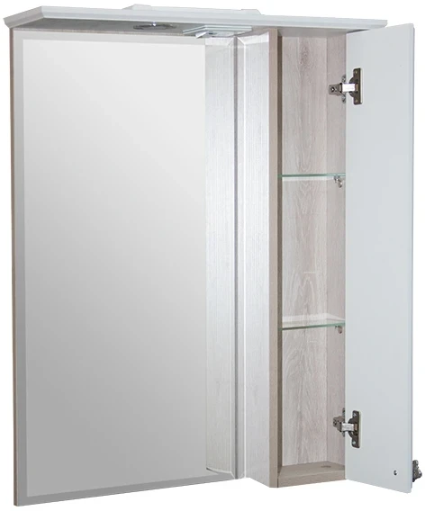 Зеркало со шкафом Mixline Версаль 62 R 534184 с подсветкой Белое дерево