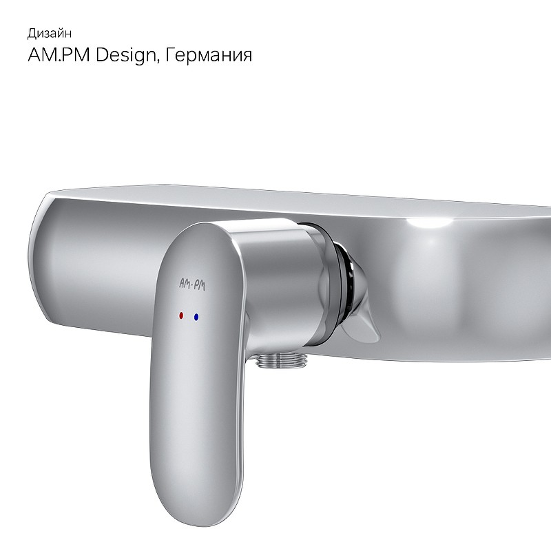 Смеситель для душа AM.PM Sensation F3020000 хром латунь на стену