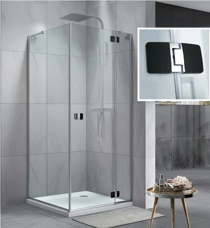 Душевой уголок Koller Pool Neon 90X90 N90KСB профиль Хром стекло прозрачное