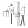 Гигиенический душ со смесителем Belz B808 B55808-7 цвет Черный матовый