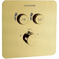 Смеситель для душа Ramonsoler RS Smart 85T201SOC с термостатом Золото брашированное