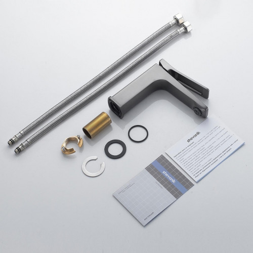 Смеситель для раковины Shevanik S4601T цвет Оружейная сталь