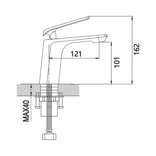 Смеситель для раковины Shevanik S8001 цвет Хром