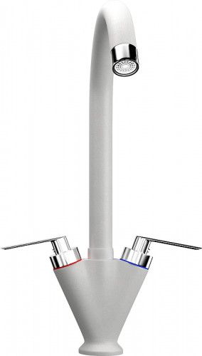 Смеситель для кухни Ulgran Classic U-011-341 Ультра-белый латунь