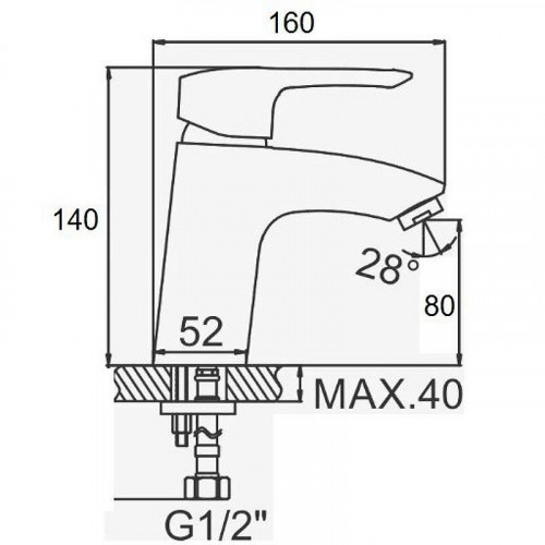 Смеситель для раковины D-Lin D110422 цвет Хром