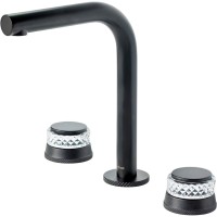 Смеситель для раковины Boheme Aura 152-B-A Черный матовый латунь