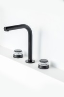 Смеситель для раковины Boheme Aura 152-B-A Черный матовый латунь