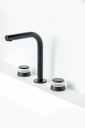 Смеситель для раковины Boheme Aura 152-B-A Черный матовый латунь