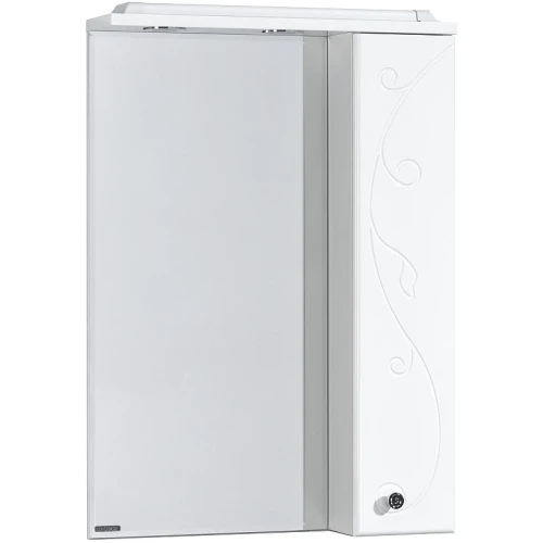 Зеркало со шкафом Aquaton Лиана 60 R 1A162702LL01R с подсветкой Белое МДФ / ЛДСП, стекло