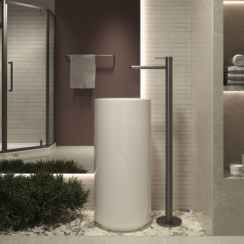 Смеситель для раковины Vincea Rim VFBF-2R1GM цвет Вороненая сталь