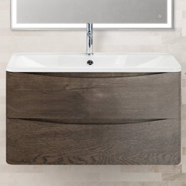 Тумба под раковину BelBagno ACQUA-900-2C-SO-RNG подвесная Robere Nature Grigio МДФ / ЛДСП