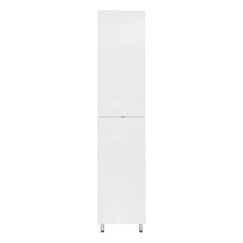 Шкаф пенал Azario Эстима 40 L CS00094558 цвет Белый глянцевый